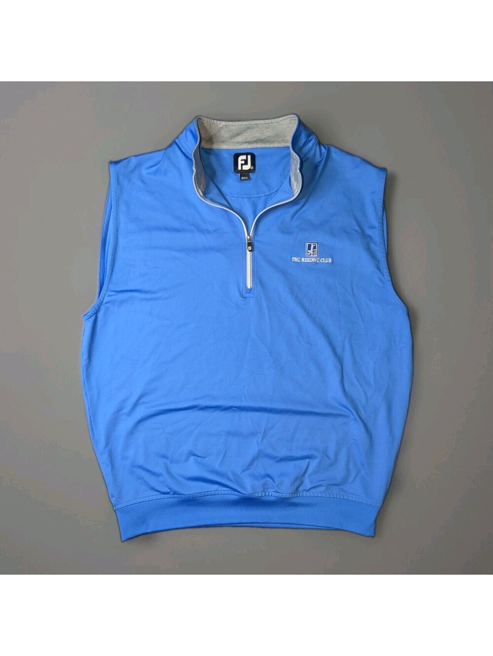 Footjoy FJ Golf Vest Quarter Zip Blue Medium The Reserve Club